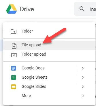 Click on New and Select a file