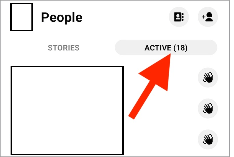 Go to the active tab to wave on messenger