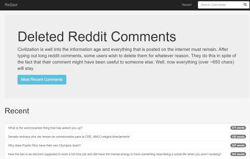 Resavr [best way to read deleted reddit comments and posts]