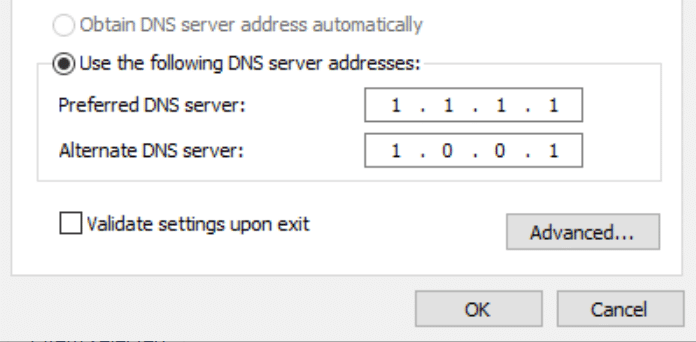 dns server addresses