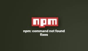 How to fix the 'npm command not found' error
