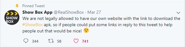 showbox not working legal issue