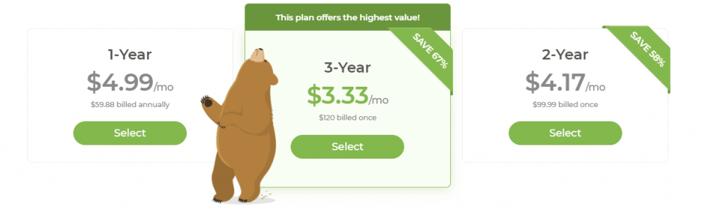 tunnel bear pricing
